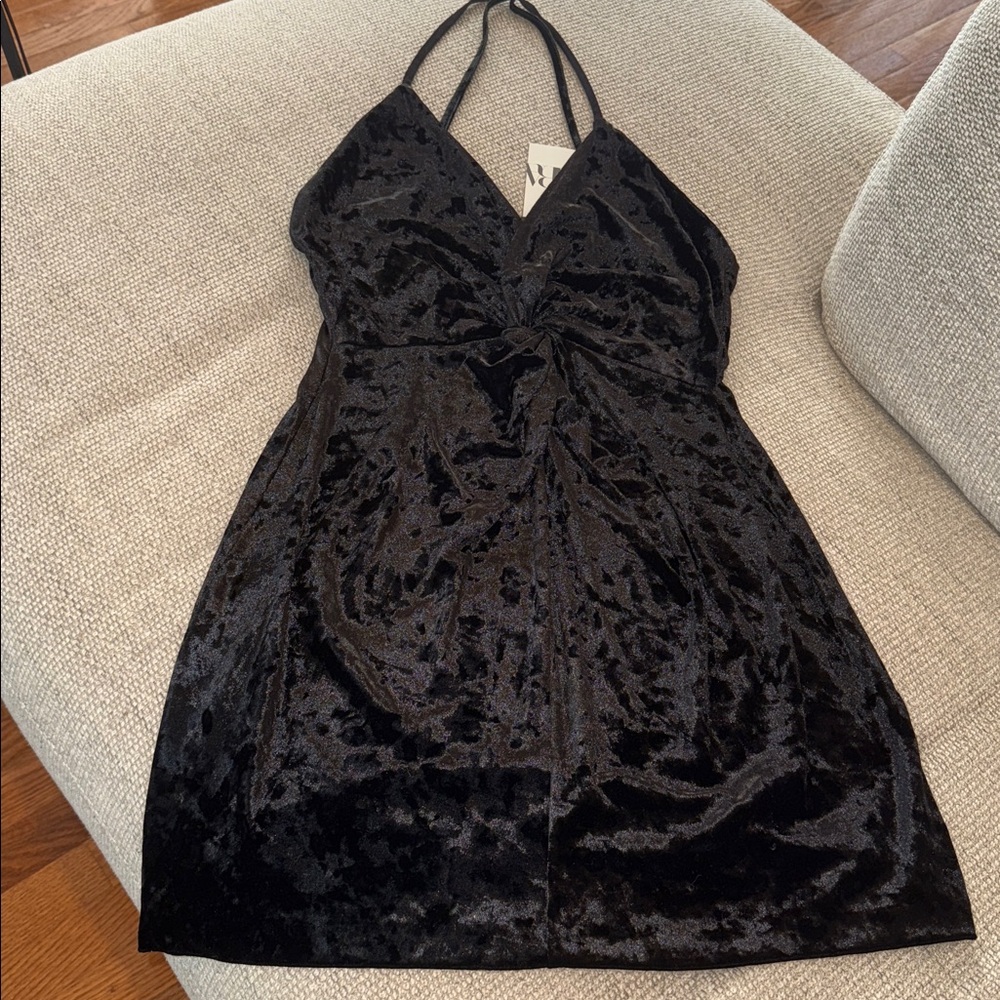 Zara open back dress